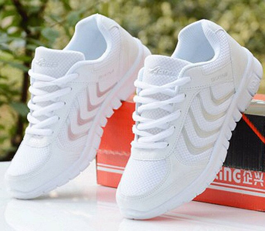 Breathable Women White Shoes Casual Shoes 2022 New Arrivals Mesh Sneakers Women Fashion Shoes Woman Tenis Feminino