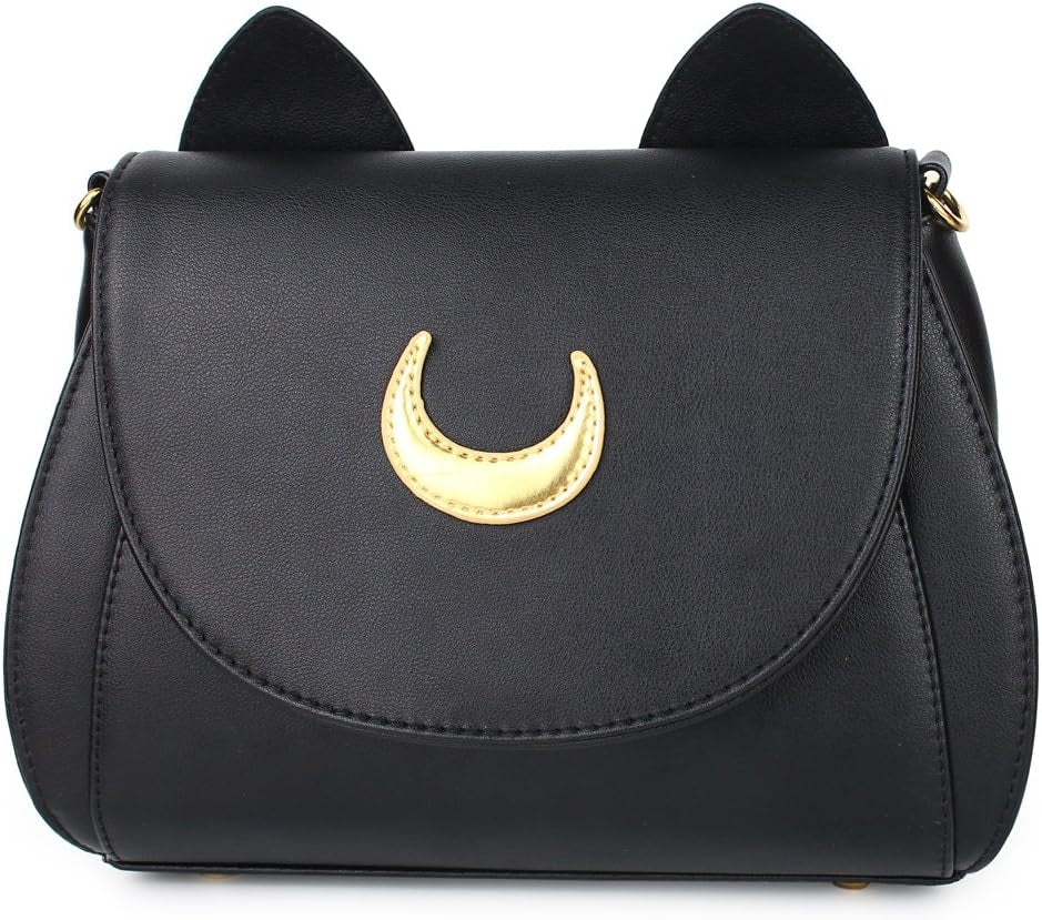 Moon Luna Cat Purses Pu Leather Gothic Purse Cosplay Moon Sailor Bag Handbags Shoulder Bags