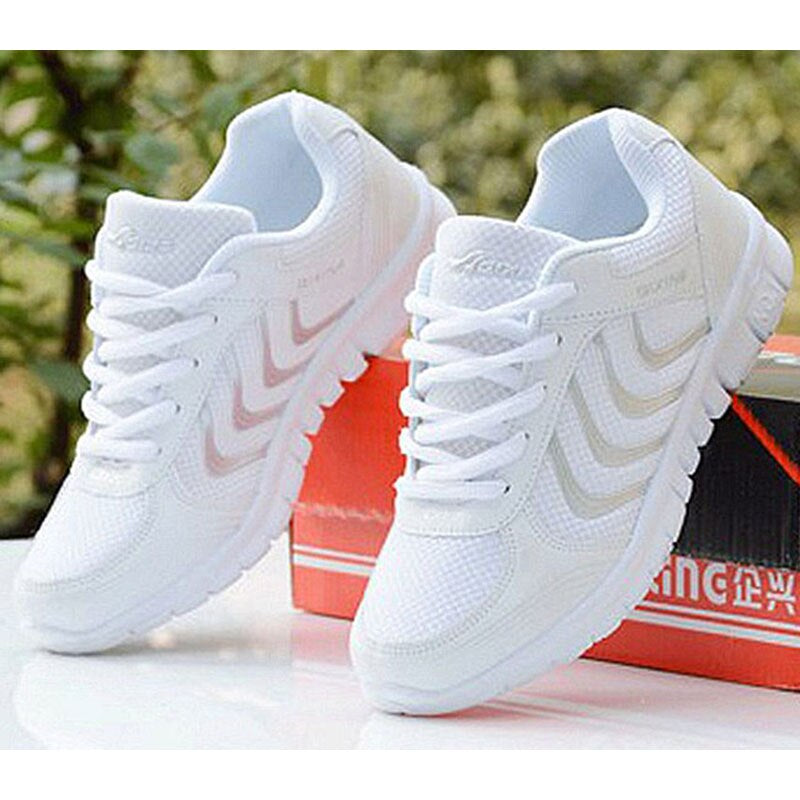 Breathable Women White Shoes Casual Shoes 2022 New Arrivals Mesh Sneakers Women Fashion Shoes Woman Tenis Feminino