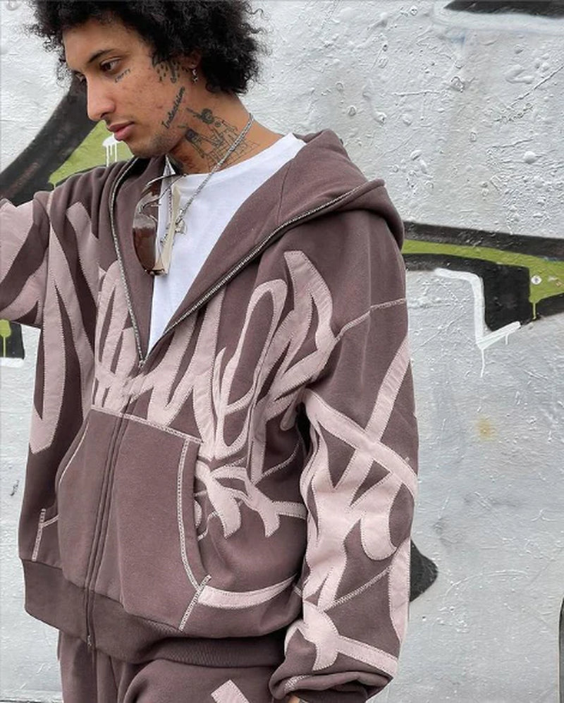 ZSIIBO Graffiti Zip Hoodie & Pants - New Collection 2023