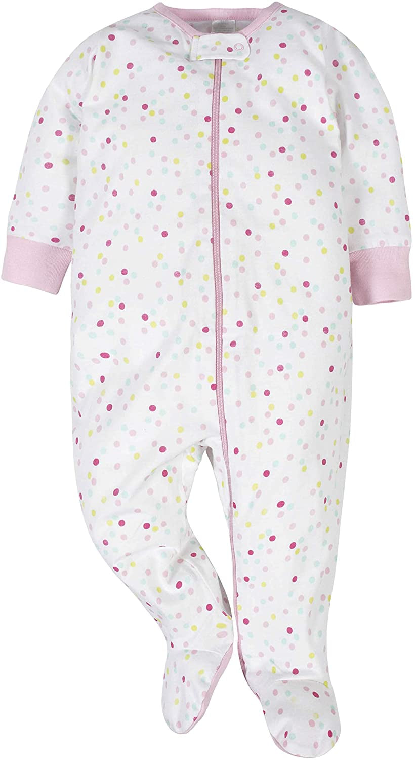 Baby-Girls 4-Pack Sleep 'N Play Footies Multi Pack